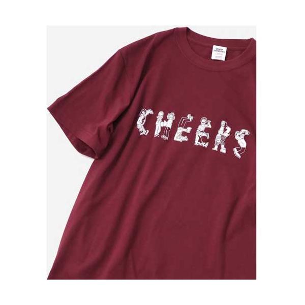 GYM MASTER ジムマスター G774772 5.6oz CHEERS Tシャツ ワインレッド(29) Lサイズ