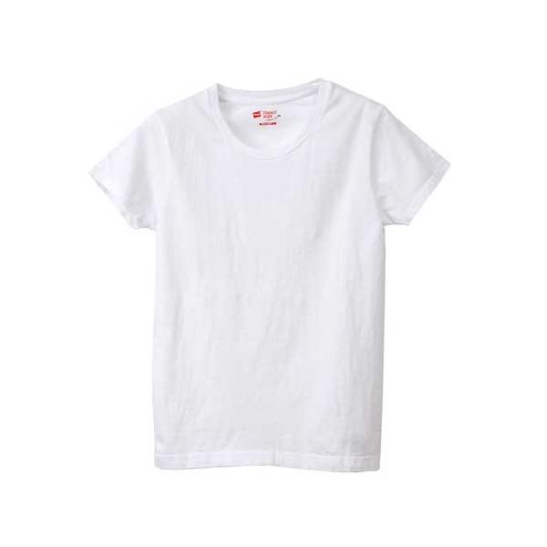 Hanes ヘインズ HW5310 ウィメンズ ジャパンフィット 2枚組 クルーネックTシャツ 5.3oz ホワイト