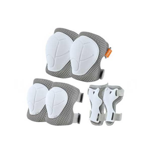 LEAD リード工業 CRAS CA-02 手・肘・膝用キッズプロテクター ホワイト/グレー