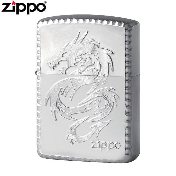 ZIPPO ジッポーライター 龍 シャイニングドラゴン SV 2-72a 銀 シルバー アーマーケース 和柄