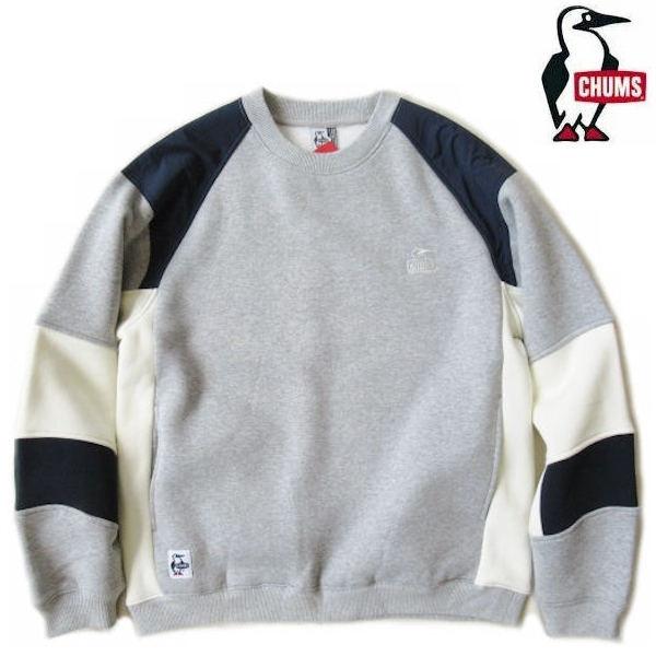 チャムス CHUMS マイトン パネル クルートップ　M 裏起毛 ネイビー CHUMS（チャムス） チャムス/CHUMS【マイトンパネルクルートップ