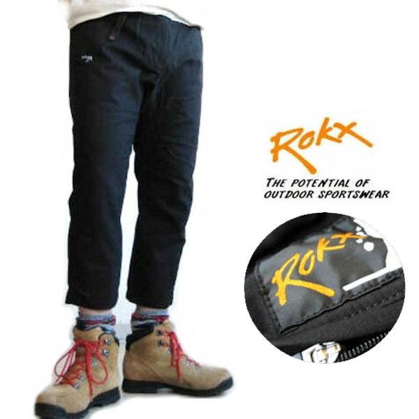 ROKX /ロックス【ライトトレッククロップス/LIGHT TREK CROPS】速乾ストレッチクロップドクライミングパンツ　RXMS192013　BLACK/ブラック