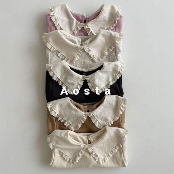 大きいフリル襟がかわいい襟付きスウェット。カジュアルでおしゃれなデザインでどんなコーディネートにも合わせやすくなっております。スウェットなのでさっと着れるのも◎【 Aosta 】トレンドを取り入れたスタイリッシュなデザインが人気の韓国子供服...