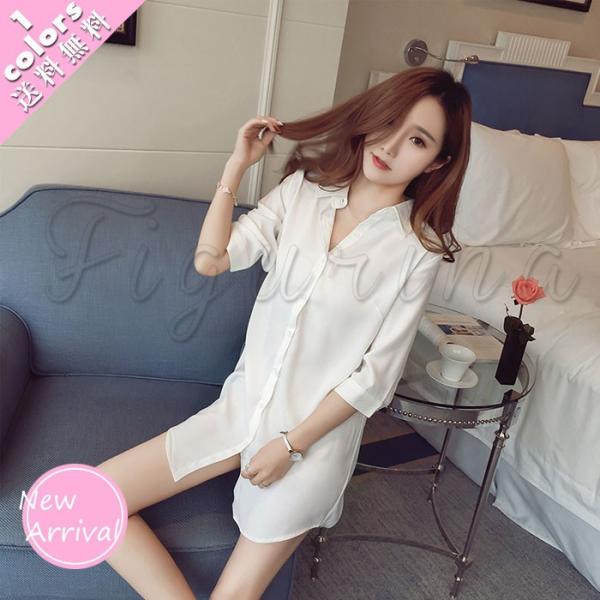 秋新作 シフォンブラウス レディース セクシー 五分袖 シャツワンピース パジャマ 部屋着 ルームウェア ロングシャツ ネグリジェ 春夏秋 おしゃれ 送料無料 Buyee Buyee Japanese Proxy Service Buy From Japan Bot Online