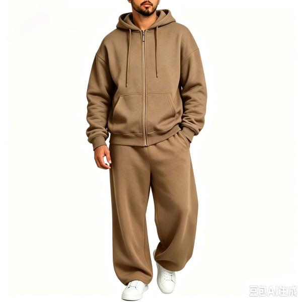 スウェットセットアップ メンズ 裏起毛 ゆったり ジップパーカー ワイドパンツ 厚手 防寒 部屋着 秋冬 長袖 フード付き トレーナー
