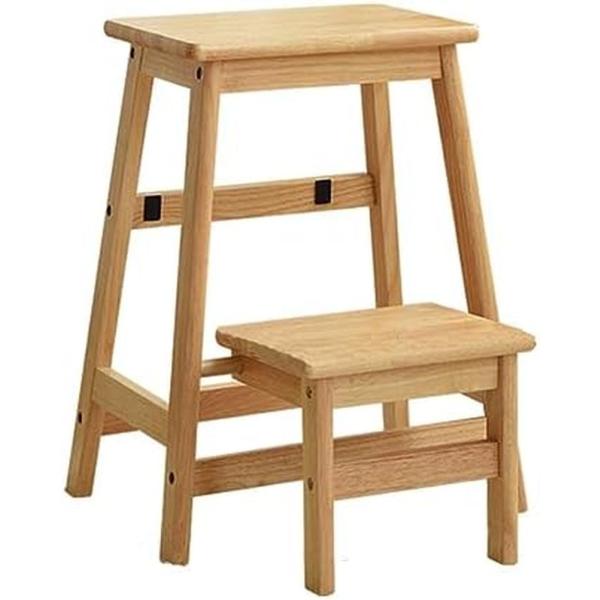 脚立 踏み台 折りたたみ式はしご スツール 椅子 ステップチェア 木製 2