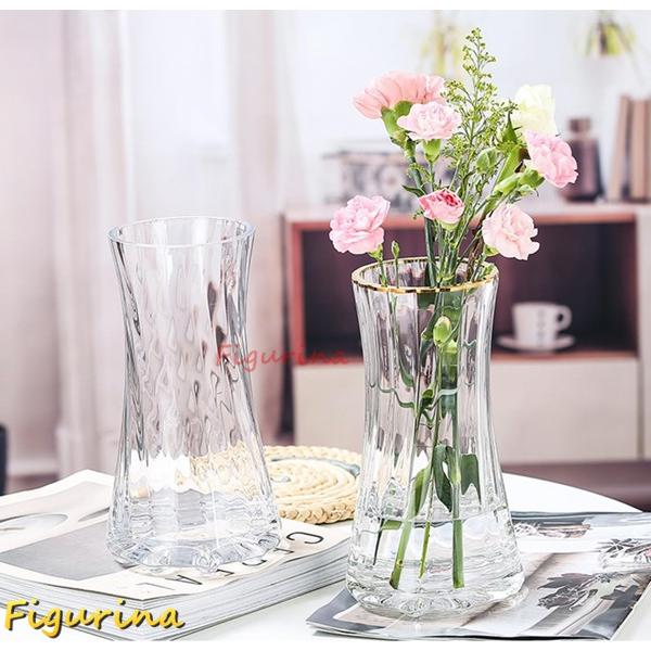 北欧 フラワーベース 花瓶 ガラス 丸型 花びん 広口 つぼみ 枝物