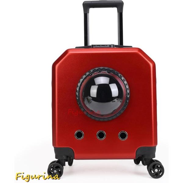 GPR 2way 小型犬 猫 小動物 ペットキャリー キャスター付き (レッド) ペットキャリー ワインレッド 小型犬 猫 犬 うさぎ キャリーバッグ