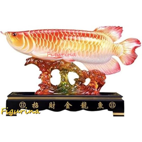 アロワナ置物　金龍　金運　熱帯魚　水槽　 楽天市場】アロワナ 置物 金龍魚 飾り物 置物 プレゼント 雑貨 商売