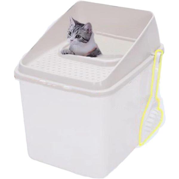 【3個売り】猫トイレ 蓋付き 大きめサイズ幅44cm,奥行62cm,高さ42cm figurina_lttmspc7zzyv43