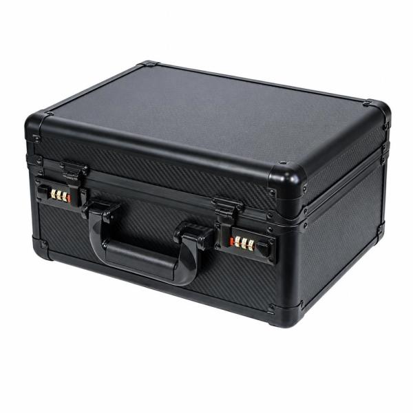 トレーディングカード収納ケース 鑑定済みカード専用ボックス ダイヤルロック付き 3列ディスプレイ 透明蓋 持ち運び可能