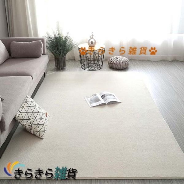 ラグ 白 無地 リビング/ベッドルーム 洗える カーペット 160x100cm