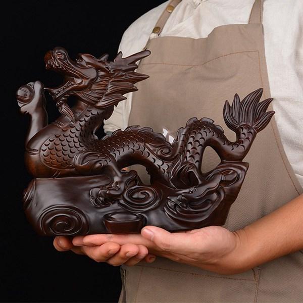 木製ドラゴン彫刻 置物 【公式通販】