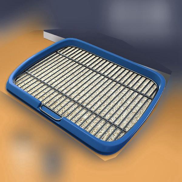 犬トイレトレー 2層デザイン ステンレスメッシュカバー付き 足を乾燥