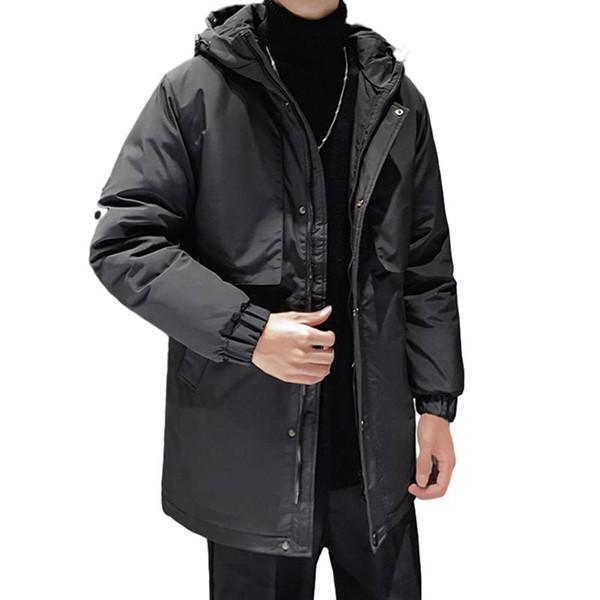 ダウンジャケット ダウンコート メンズ 冬用 ロングコート セミロング