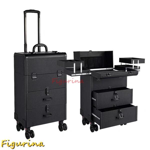 メイクキャリーケース 大容量 化粧ボックス キャスター付き 引き出し