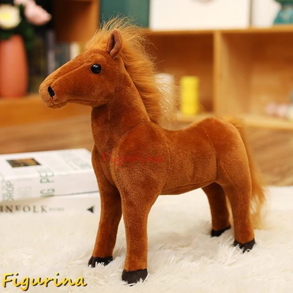 ウマ縫いぐるみ リアルな馬ぬいぐるみ 本物そっくり 立ち姿 馬おもちゃ