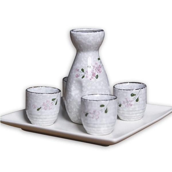 5点セット酒器 桜 和風 可愛い 和柄 お猪口セット とっくり 酒器セット