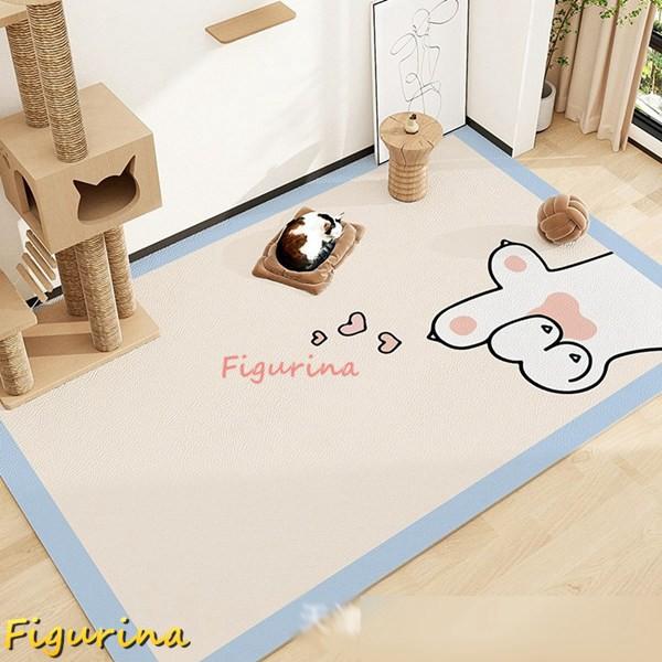 [Release date: June 21, 2024]フローリングマット耐久性：フロアマットの表面は糸くずの出ない生地でできており、何度もテストしても汚れません。 ペットの毛は滑りにくく、ボールがなく、色あせしません。非常に耐久性があり...