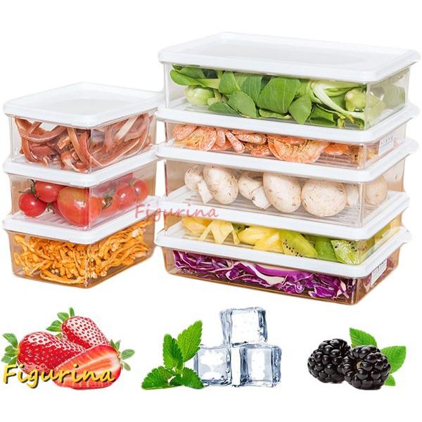 密封保存容器 2点セット プラスチック 透明 キャニスター 野菜/果物