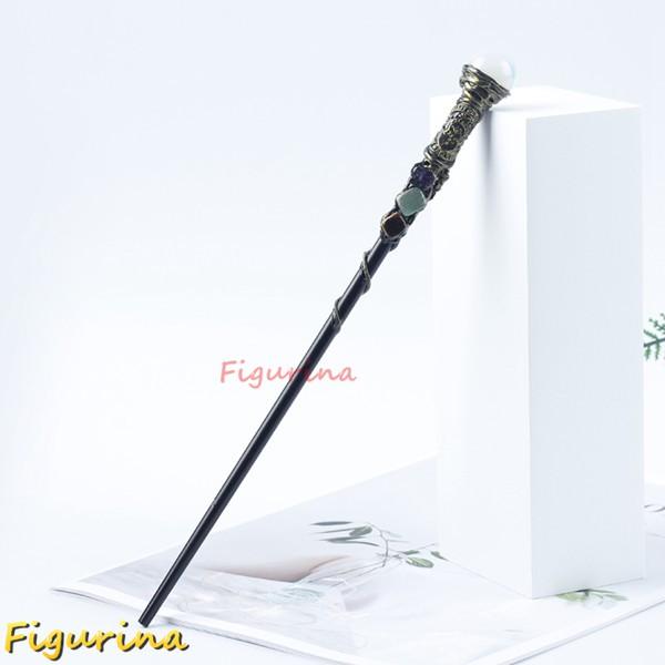 天然水晶 ステッキ 魔法の杖 26cm 木製 さざれ石 クリスタル