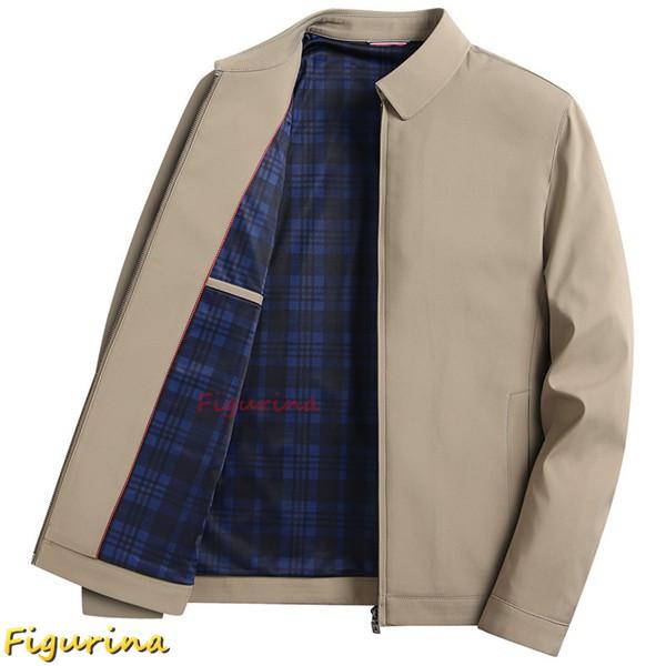 ショートジャケット メンズ アウター 折り襟 ジップアップ ビジカジ