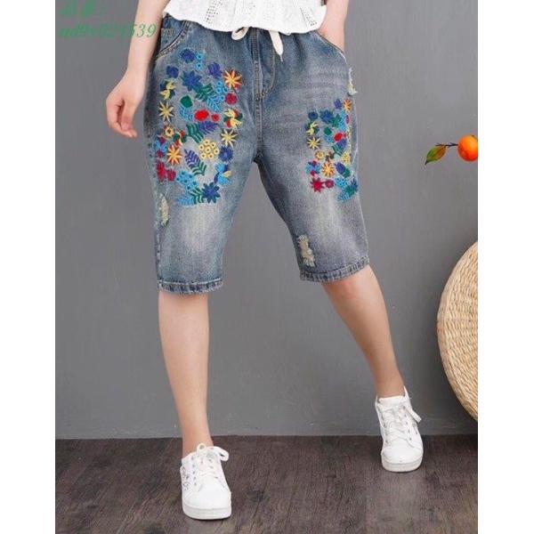 デニムハーフパンツ レディース半ズボン 五分丈デニムパンツ ジーパン ショートパンツ ジーンズ夏カジュアルパンツ花柄刺繍ボトムス5分丈ズボン Buyee Buyee Japanese Proxy Service Buy From Japan Bot Online
