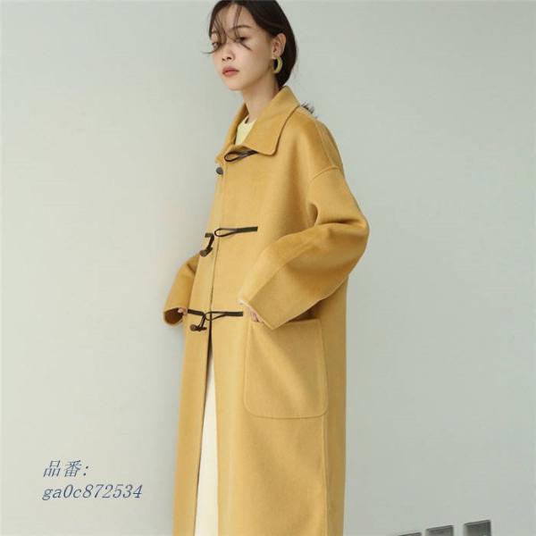 ダッフルコート トグルボタン レディース ラシャコート ロング アウター フードなし 無地 厚手 大人可愛い シンプル 秋服 冬服 通学 通勤 Ga0c フィホーネ 通販 Yahoo ショッピング