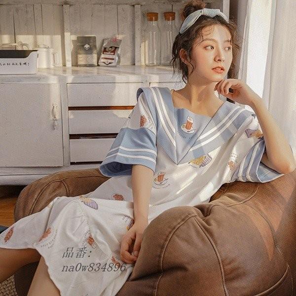 パジャマ 4l 半袖 女性 ぽっちゃり ワンピース 部屋着 大きいサイズ 寝間着 春 コットン セーラー風 夏 ルームウェア かわいい裾 Na0w46 フィホーネ 通販 Yahoo ショッピング