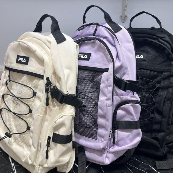 FILA（フィラ） FM2429 ドローコードバックパック 容量約18L ブラック