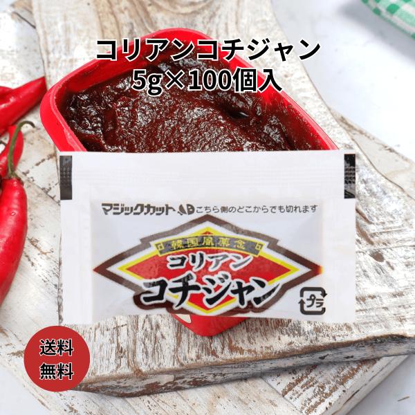 テーオー コリアンコチジャン 5g×100入り コチュジャン 唐辛子 唐辛子みそ 辛味噌 韓国料理 焼肉 小袋 小分け 個包装 韓国風唐辛子味噌 テイクアウト