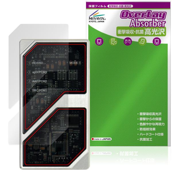 Oriolus 1795MKII 保護フィルム OverLay Absorber 高光沢 for オリオラス ポータブルDAC 衝撃吸収 高光沢 ハードコート 抗菌