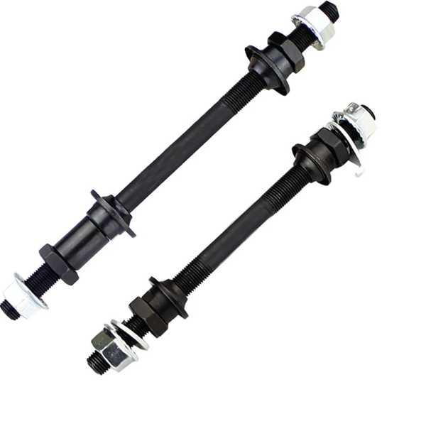 自転車ホイールハブアクスル フロントとリアのスチール 頑丈なシャフト