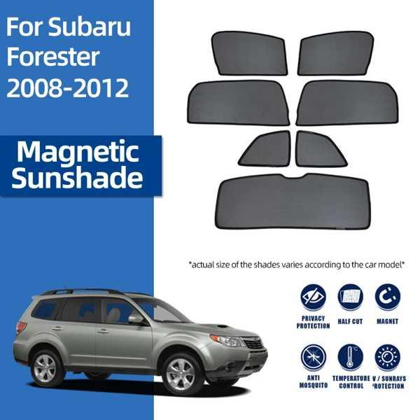 スバルフォレスターSH 2008-2013用マグネットカーサンシェードフロントリアウインドシールドフレームカーテンベイビーサイドウィンドウサンシェードシールド