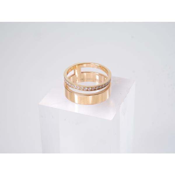 ★REPOSSI★ Berbere ダイヤリング パヴェダイヤ ピンクゴールド Berbere Chromatic Nude lacquer ring