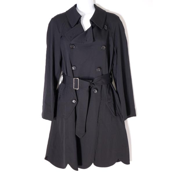 コムコムCOMME des GARCONSコムデギャルソン ウールギャバ スカラップ  