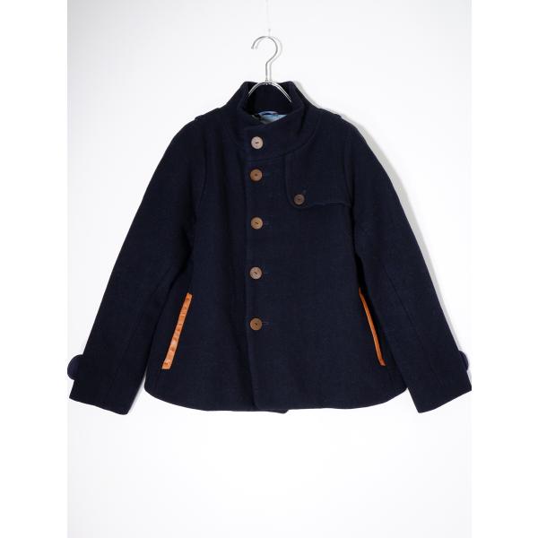 パラスパレス　ショートジャケット Pal'las Palace Pallas Palaceパラスパレス レザー使い メルトンウール