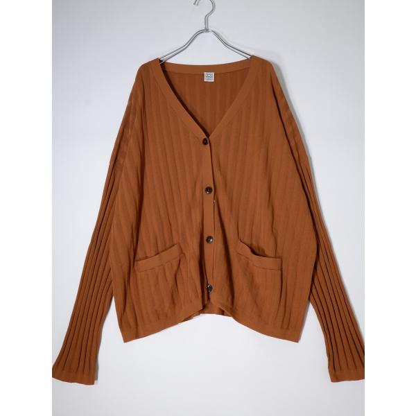アパルトモン購入 トーテム 23AW リブ編みウールニットカーディガン TOTEME totemeトーテム アパルトモン取扱い RIB Knit Cardigan