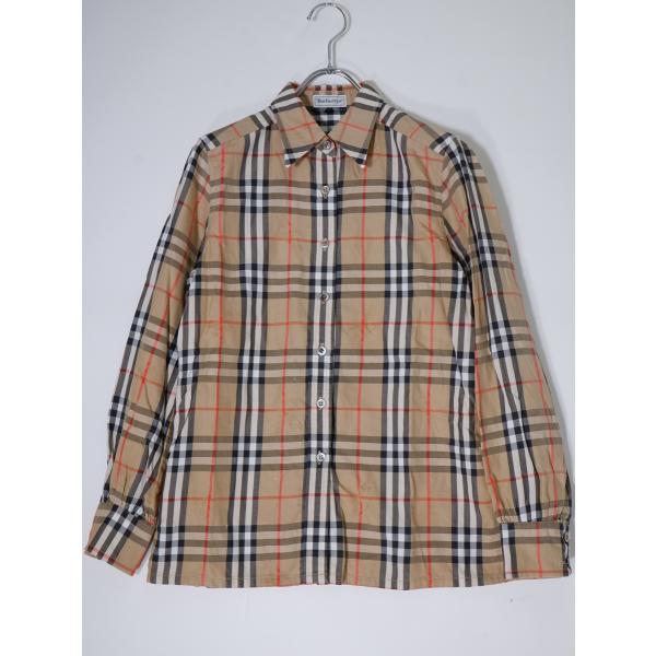 Burberry'sバーバリーズ Vintage シャドービッグホースマークロゴ ノバチェック長袖コットンシャツ【M】【LSHA76315】 Burberry'sバーバリーズ Vintage シャドービッグホースマークロゴ ノバ