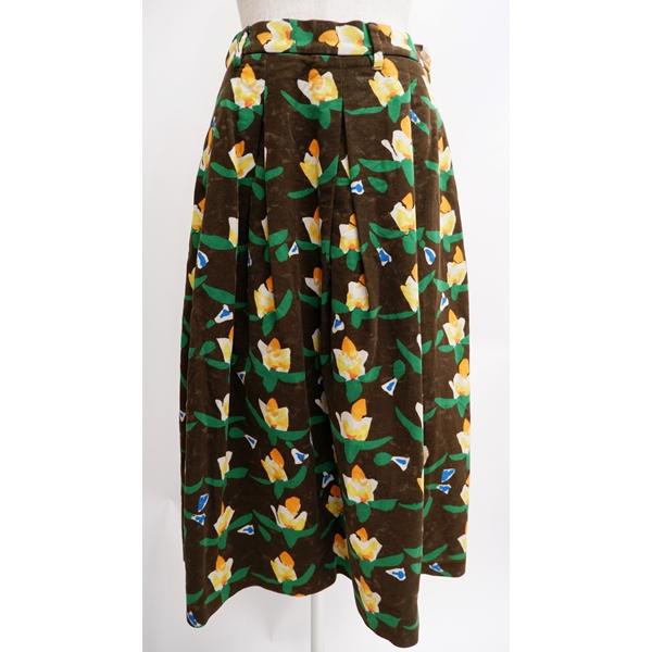 ▷希少45R 45rpm ライトモールスキン カラーリリープリントスカート
