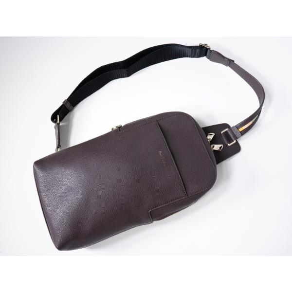 【新品未使用】Paul Smith ストライプインセット ボディバッグ Paul Smith（ポール・スミス） インレイドストライプハンドル レザー