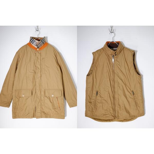 【ライナー付き】バーバリー ロンドン 中綿 ベスト ジャケット- コート LL BURBERRY LONDONバーバリーロンドン ライナーベスト付き 中綿ナイロン