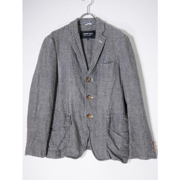 COMME des GARCONS HOMME DEUX/コムデギャルソンオムドゥ 起毛リネンウール パッカリング3Bテーラードジャケット【XS】【MJKA73963】 COMME des GARCONS HOMME DEUX/コムデギャルソンオムドゥ 起毛リネン