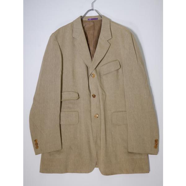 Paul Smith Collection/ポールスミス コレクション ハンドステッチデザイン リネンロングテーラードジャケット【L】【MJKA75228】 filt-yshopping_mjka75228