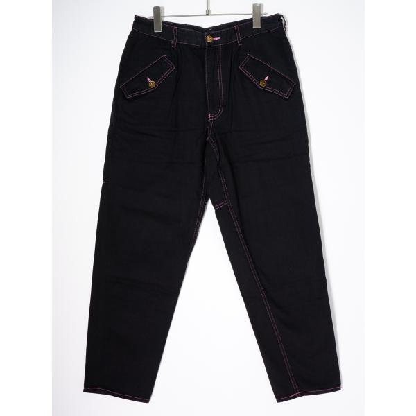 COMME des GARONS HOMME PLUSコムデギャルソン オム プリュス 2005SS ピンクパンサー期 ピンクステッチ 製品染めツイルパンツ【M】【MPTA81714】 COMME des GARCONS HOMME PLUS GARONS PLUSコムデギャルソン オム