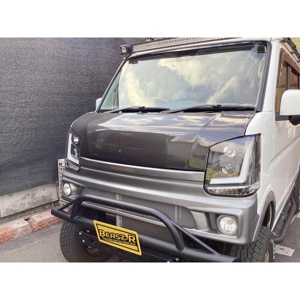 エブリィ DA17 キャッツアイ ボンネットフード DA17W/V カーボン製