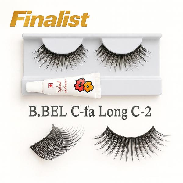 ビーベルシーファC2は、社交ダンス・舞台・宝塚などで映えるプロ仕様のつけまつげです。根元の透明バンドで軽く自然な装着感を実現し、上向きカールが目元を大きく華やかに演出。適度なボリュームと長さで、照明下でも上品な印象を保ちます。社交ダンサー・...