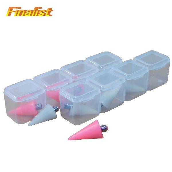 クリスタルワックスペン専用の替えチップ4個セットです。先端の摩耗や汚れによる吸着力低下を防ぎ、ストーンを軽くタッチでキャッチ。ネイル・手芸・社交ダンス衣装など幅広い用途で活躍します。※形状はモデルチェンジにより、細いタイプなど写真と異なる場...