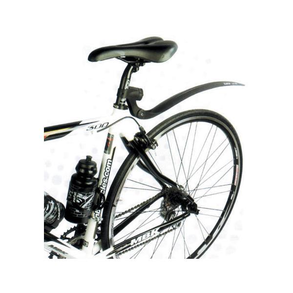 ■商品情報・ロード用シートポスト取付リアフェンダー ・テクノポリマー樹脂製 ・対応シートポスト径：25mm-35mm ・対応ホイールサイズ：700c、28インチ ・本体幅：45mm ・重量：150g※商品画像はイメージです。