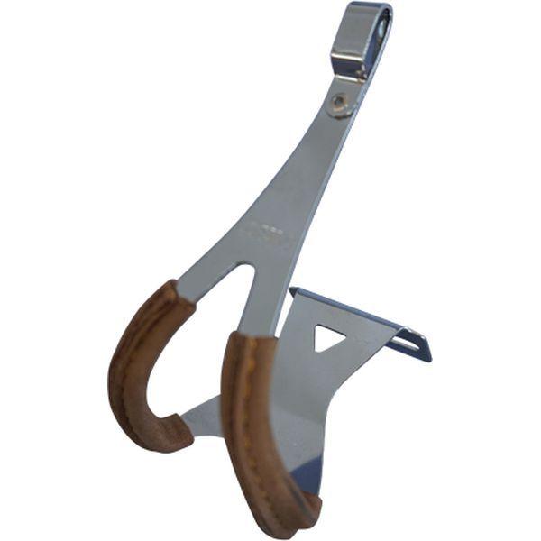 ■商品紹介・靴を選ばず、ペダリングの向上を図れるのがトゥクリップの特徴。・ディープタイプは足のサイズの大きい方や、つま先部が長かったり、靴底に厚みのあるスニーカーなどにも使いやすいタイプです。・こちらはクリップに皮を巻き、靴へのダメージを低...